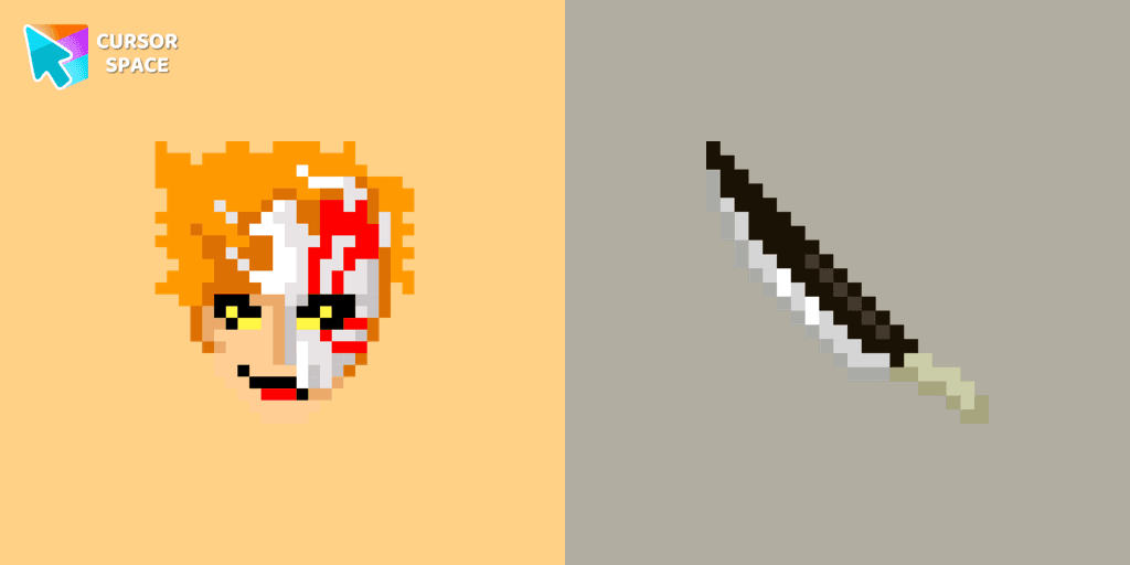 Ichigo Kurosaki Pixel cursor cursor pack